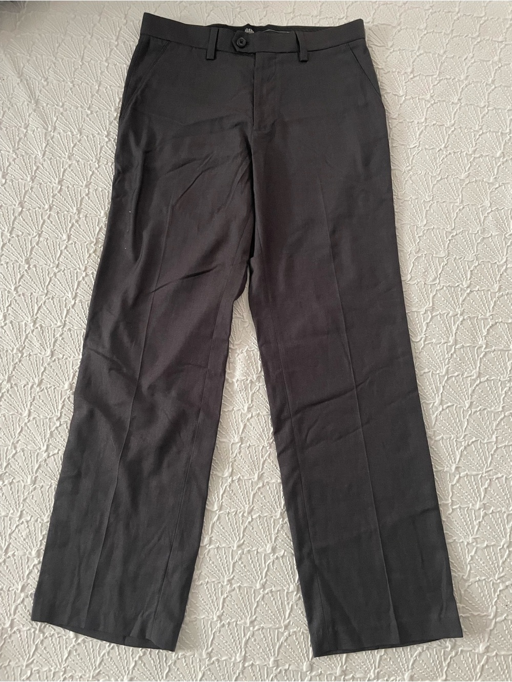 G.H. Bass Men's Smoky Charcoal Dress Slacks 32 x 32 Front Flat